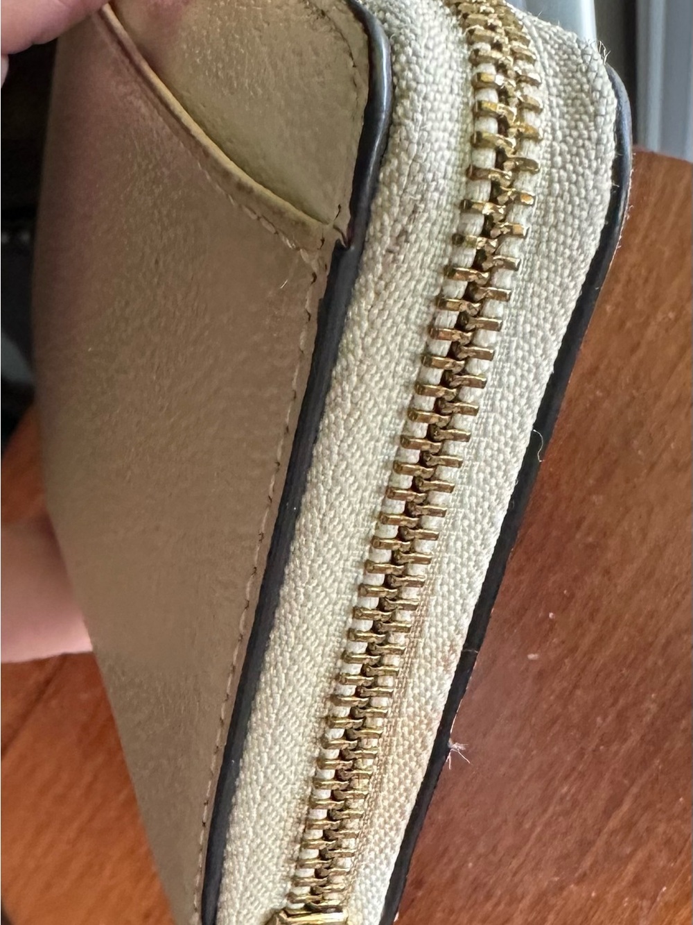 kate spade Two-Tone Cream and Tan Leather Wallet - Picture 5 of 11